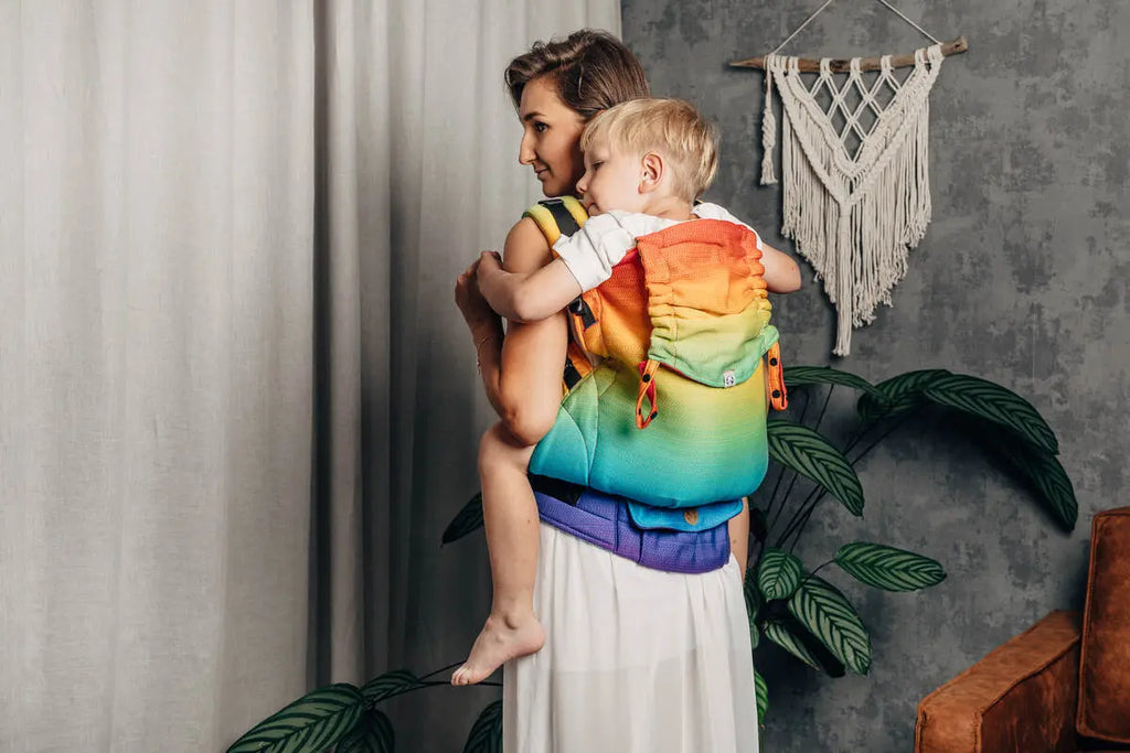 LennyPreschool Carrier, jacquard weave 100% cotton - RAINBOW BABY - Woven Baby Preschool   lenny_preschool    #