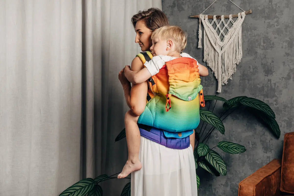 LennyPreschool Carrier, jacquard weave 100% cotton - RAINBOW BABY - Woven Baby Size - Preschool   lenny_preschool    #