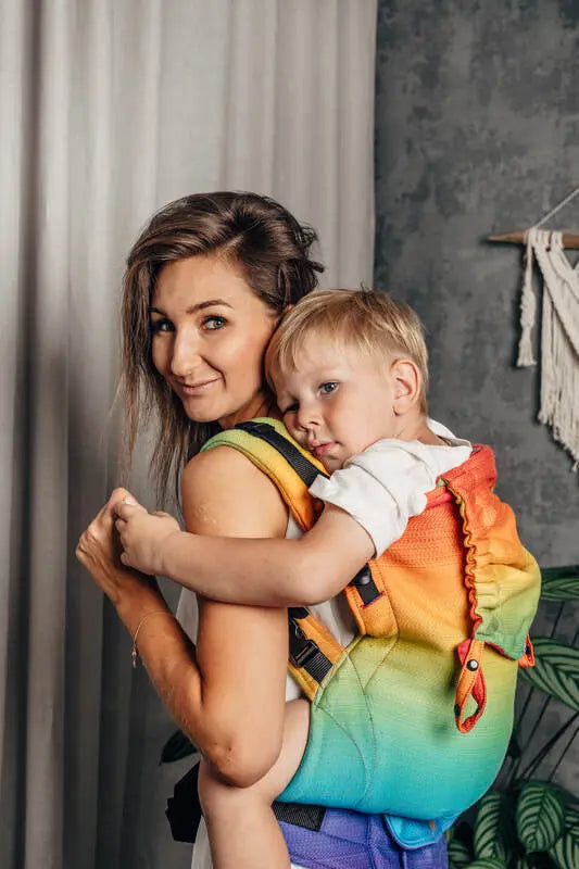 LennyPreschool Carrier, jacquard weave 100% cotton - RAINBOW BABY - Woven Baby Size - Preschool   lenny_preschool    #