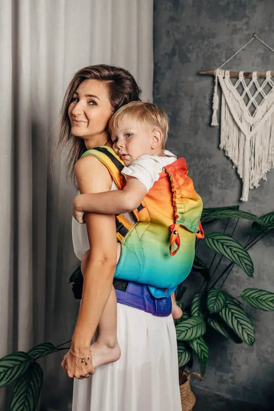 LennyPreschool Carrier, jacquard weave 100% cotton - RAINBOW BABY - Woven Baby Preschool   lenny_preschool    #