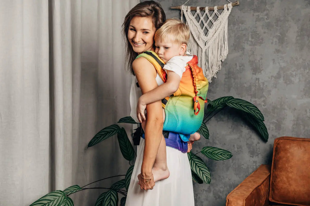 LennyPreschool Carrier, jacquard weave 100% cotton - RAINBOW BABY - Woven Baby Preschool   lenny_preschool    #