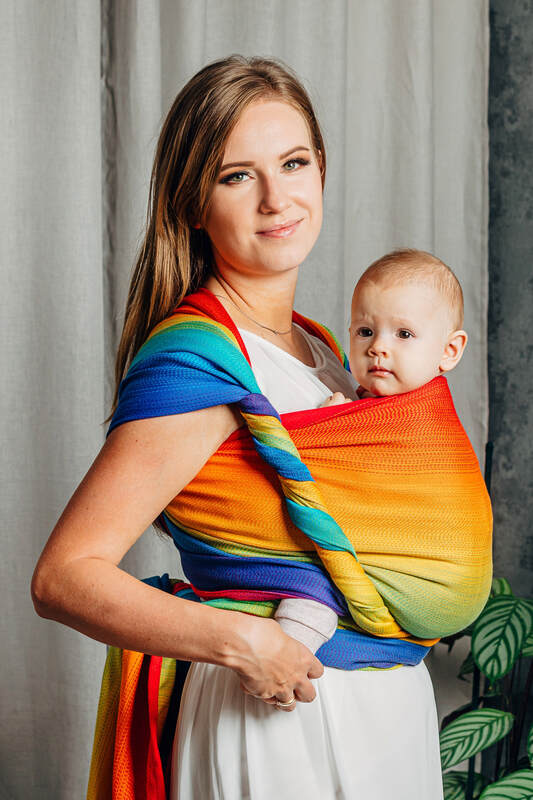Baby Wrap, Jacquard Weave (100% cotton) - RAINBOW BABY