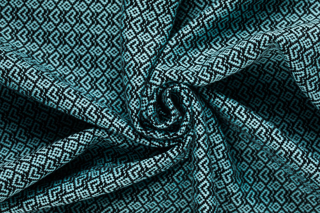 Ring Sling - LITTLE LOVE AMAZONITE - 100% Cotton - Jacquard Weave -  with gathered shoulder - standard 1.8m - Woven Baby    ring_slings    #