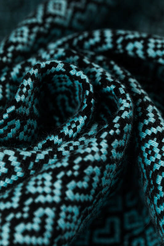 Ring Sling - LITTLE LOVE AMAZONITE - 100% Cotton - Jacquard Weave -  with gathered shoulder - standard 1.8m - Woven Baby    ring_slings    #