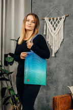 Shopping bag made of wrap fabric (100% cotton) - PEACOCK’S TAIL - FANTASY - Woven Baby    shopping_bags    #