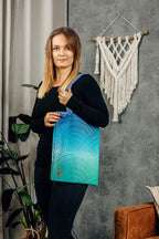 Shopping bag made of wrap fabric (100% cotton) - PEACOCK’S TAIL - FANTASY - Woven Baby    shopping_bags    #