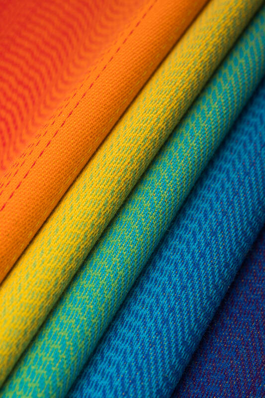 Baby Wrap, Jacquard Weave (100% cotton) - RAINBOW BABY (grade B) - Woven Baby XS - 4   long_woven_wraps    #