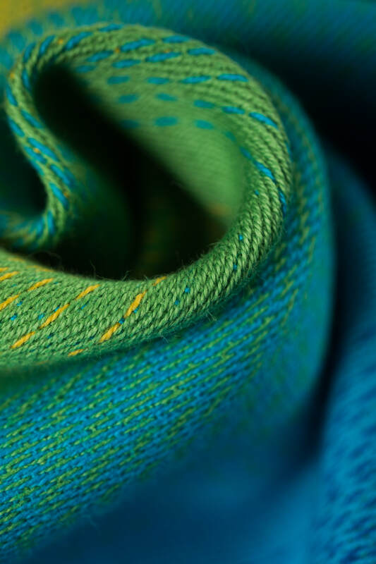 Ring Sling, Jacquard Weave (100% cotton), with gathered shoulder - RAINBOW BABY - standard 1.8m - Woven Baby    ring_slings    #