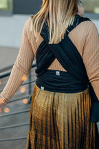 Baby Wrap, Jacquard Weave (59% cotton, 41% merino wool) - PEACOCK'S TAIL - PITCH BLACK - Woven Baby XS - 4   long_woven_wraps    #