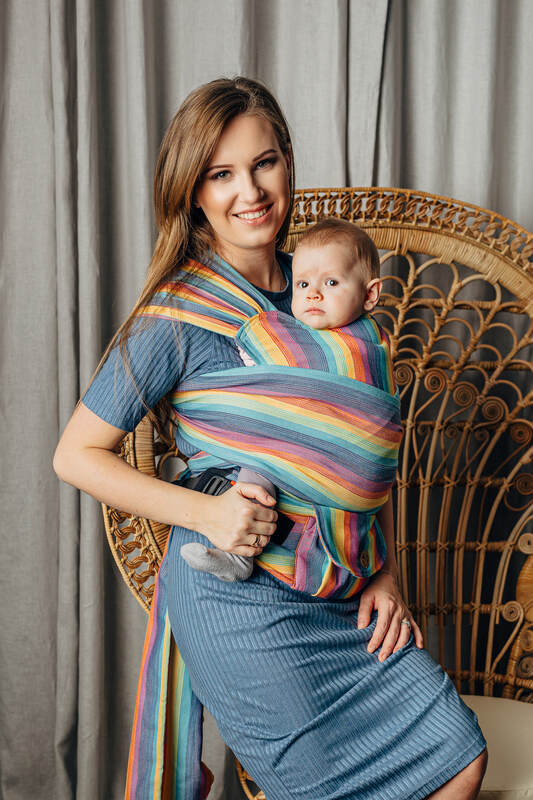 LennyHybrid Half Buckle Carrier, broken - twill weave 100% cotton - LUNA