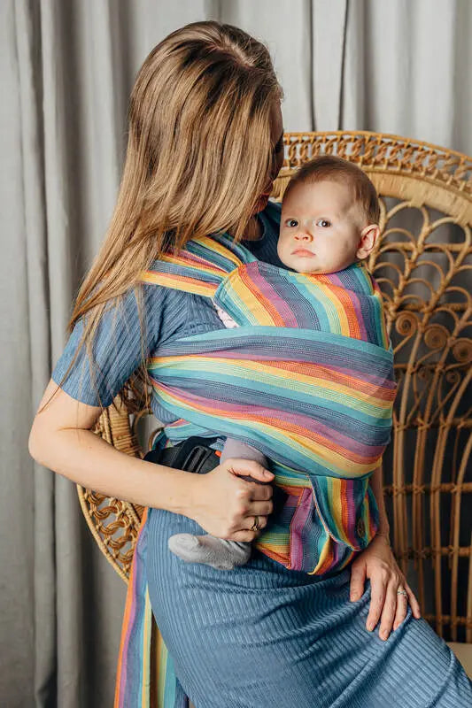 LennyHybrid Half Buckle Carrier, broken - twill weave 100% cotton - LUNA - Woven Baby Size - Standard   lenny_hybrid    #