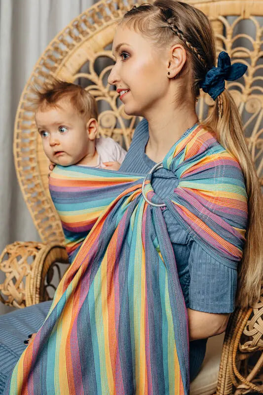 Ring Sling, Broken twill Weave (100% cotton), with gathered shoulder - LUNA - standard 1.8m - Woven Baby Title - Default Title   ring_slings    #