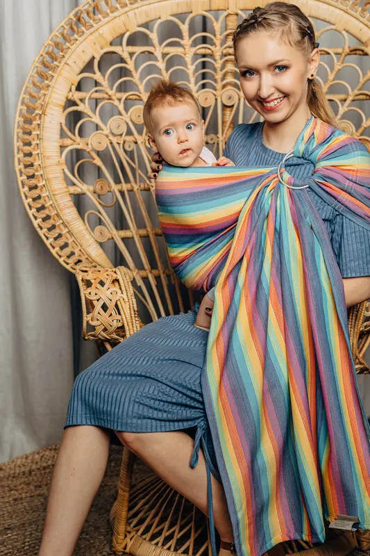 Ring Sling, Broken twill Weave (100% cotton), with gathered shoulder - LUNA - standard 1.8m - Woven Baby Title - Default Title   ring_slings    #