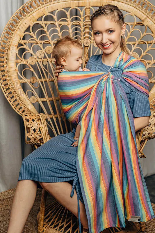 Ring Sling, Broken twill Weave (100% cotton), with gathered shoulder - LUNA - standard 1.8m - Woven Baby Title - Default Title   ring_slings    #
