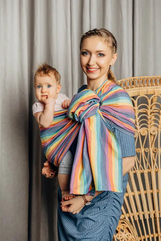 Ring Sling, Broken twill Weave (100% cotton), with gathered shoulder - LUNA - standard 1.8m - Woven Baby Title - Default Title   ring_slings    #