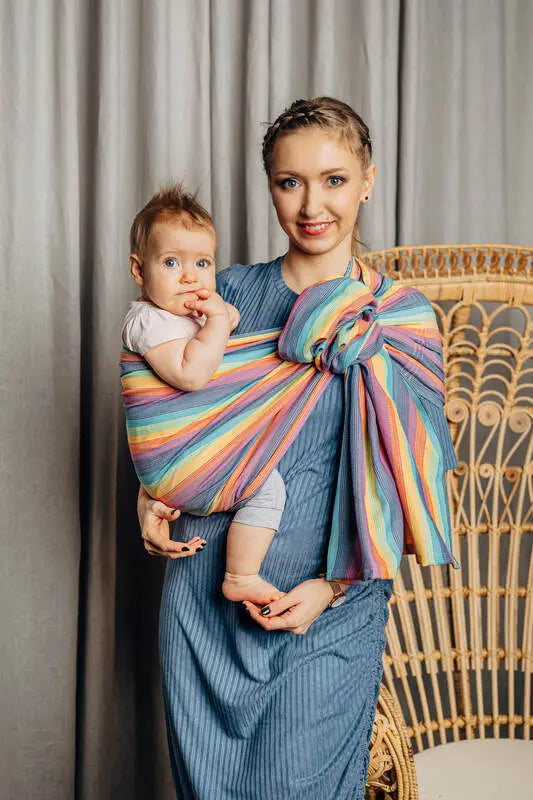 Ring Sling, Broken twill Weave (100% cotton), with gathered shoulder - LUNA - standard 1.8m - Woven Baby    ring_slings    #