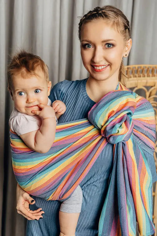 Ring Sling, Broken twill Weave (100% cotton), with gathered shoulder - LUNA - standard 1.8m - Woven Baby    ring_slings    #