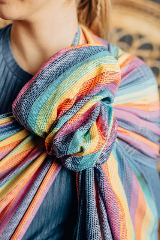 Ring Sling, Broken twill Weave (100% cotton), with gathered shoulder - LUNA - standard 1.8m - Woven Baby    ring_slings    #