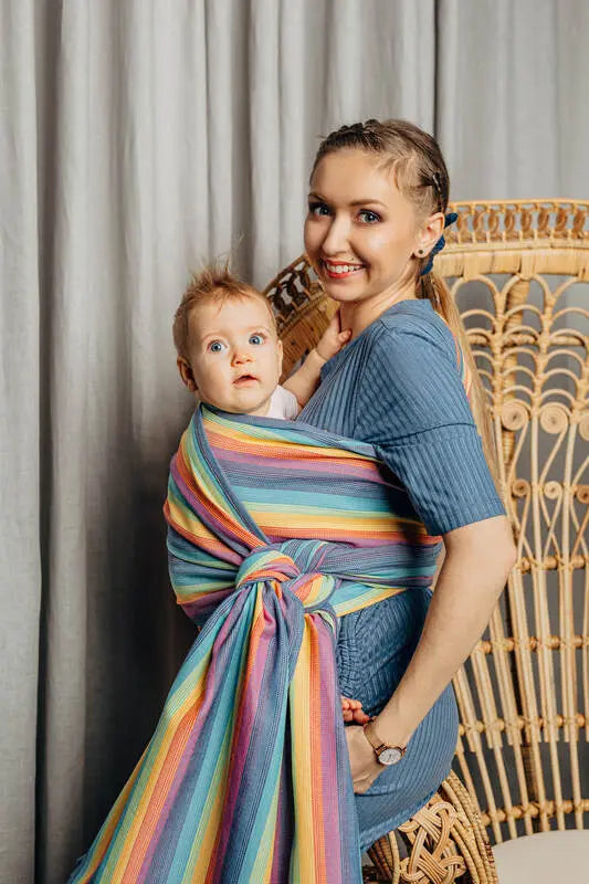 Baby Sling, Broken Twill Weave (100% Cotton) - LUNA - Woven Baby Size - XL-Size - XS   long_woven_wraps    #