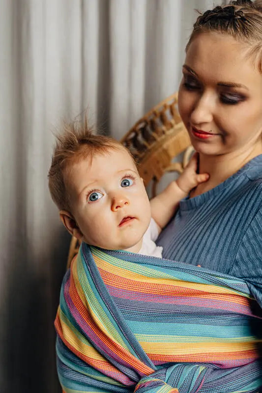Baby Sling, Broken Twill Weave (100% cotton) - LUNA - Woven Baby XS - 4   long_woven_wraps    #