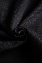 LennyHybrid Half Buckle Carrier, jacquard weave (59% cotton, 41% merino wool) - PEACOCK'S TAIL - PITCH BLACK - Woven Baby Preschool   lenny_hybrid    #