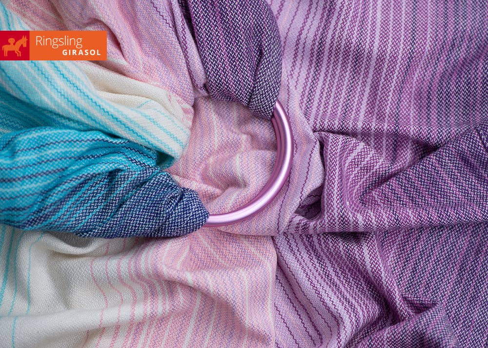 Girasol Ringsling Candy Clouds by Risaroo - recycled cotton - Woven Baby 1 (1.7m)   Ring Slings    #