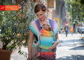 WrapMySol Rainbow Dreamer, recycled cotton, baby carrier: With buckle waist belt - Woven Baby Default Title       #