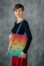 Shopping bag made of wrap fabric (100% cotton) - RAINBOW LOTUS - Woven Baby    shopping_bags    #