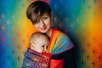 Baby Wrap, Jacquard Weave (100% cotton) - RAINBOW LOTUS - Woven Baby XS - 4   long_woven_wraps    #