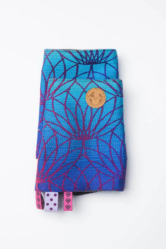 Drool Pads & Reach Straps Set, (60% cotton, 40% polyester) - RAINBOW LOTUS - Woven Baby Title - Default Title   drool_pad    #