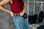 Waist Bag made of woven fabric, (100% cotton) - LITTLE HERRINGBONE EBONY BLACK - Woven Baby    waist_bags    #