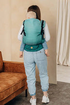 LennyPreschool Carrier, herringbone weave 100% cotton - LITTLE HERRINGBONE OMBRE GREEN - Woven Baby Preschool   lenny_preschool    #