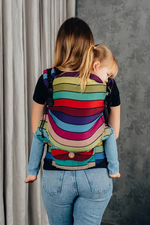 LennyPreschool Carrier, broken - twill weave 100% cotton - CAROUSEL OF COLORS - Woven Baby Preschool   lenny_preschool    #