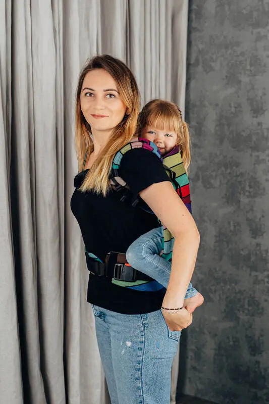 LennyPreschool Carrier, broken - twill weave 100% cotton - CAROUSEL OF COLORS - Woven Baby Size - Preschool   lenny_preschool    #