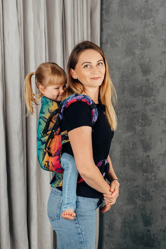 LennyPreschool Carrier, jacquard weave 100% cotton - JURASSIC - NEW ERA (grade B) - Woven Baby Preschool   lenny_preschool    #
