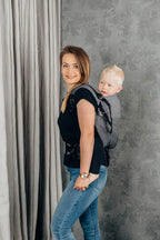 LennyPreschool Carrier, herringbone weave 100% cotton - LITTLE HERRINGBONE OMBRE GREY - Woven Baby Preschool   lenny_preschool    #