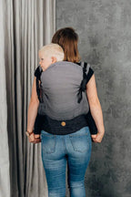 LennyPreschool Carrier, herringbone weave 100% cotton - LITTLE HERRINGBONE OMBRE GREY - Woven Baby Preschool   lenny_preschool    #