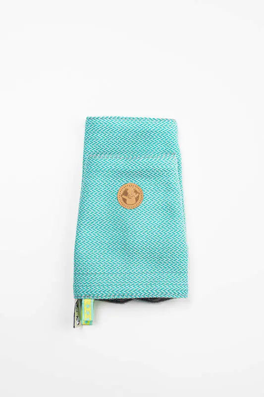 Drool Pads & Reach Straps Set, (60% cotton, 40% polyester) - LITTLE HERRINGBONE OMBRE GREEN - Woven Baby Title - Default Title   drool_pad    #