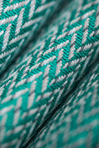 LennyTwin Carrier, herringbone weave 100% cotton - LITTLE HERRINGBONE OMBRE GREEN - Woven Baby Standard   lenny_twin    #