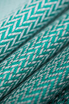 Baby Wrap, Herringbone Weave (100% cotton) - LITTLE HERRINGBONE OMBRE GREEN (grade B) - Woven Baby S - 5   long_woven_wraps    #