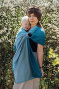 Ring Sling, Jacquard Weave (100% cotton), with gathered shoulder - LITTLE HERRINGBONE OBMRE BEBOP - standard 1.8m