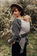 LennyHybrid Half Buckle Carrier, herringbone weave 100% cotton - LITTLE HERRINGBONE OMBRE RAGTIME