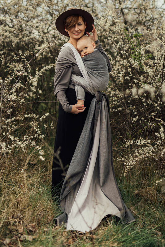 Baby Wrap, Herringbone Weave (100% cotton) - LITTLE HERRINGBONE OMBRE RAGTIME