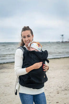 Cover for baby carrier/wrap - Softshell - Black (grade B) - Woven Baby    babywearing_cover    #