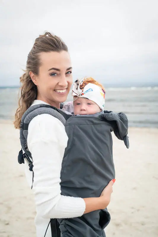 Cover for baby carrier/wrap - Softshell - Grey - Woven Baby    babywearing_cover    #