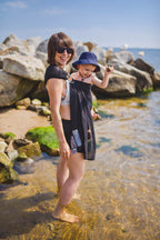 Water ring sling (100% polyester), with gathered shoulder - BLACK MESH - standard 1.8m - Woven Baby    water_ringsling    #