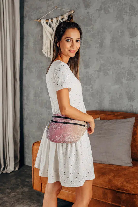 Waist Bag made of woven fabric, size large (100% cotton) - WILD WINE - VINEYARD - Woven Baby Title - Default Title   waist_bags    #
