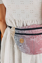 Waist Bag made of woven fabric, size large (100% cotton) - WILD WINE - VINEYARD - Woven Baby    waist_bags    #