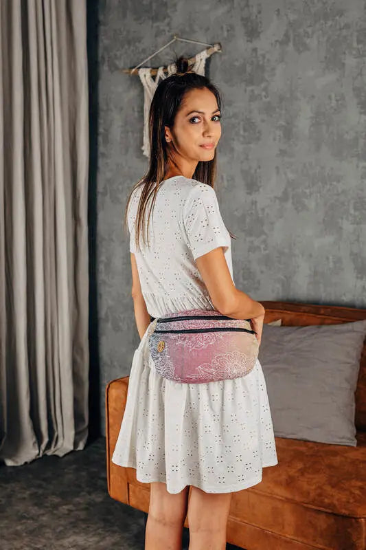 Waist Bag made of woven fabric, size large (100% cotton) - WILD WINE - VINEYARD - Woven Baby Title - Default Title   waist_bags    #