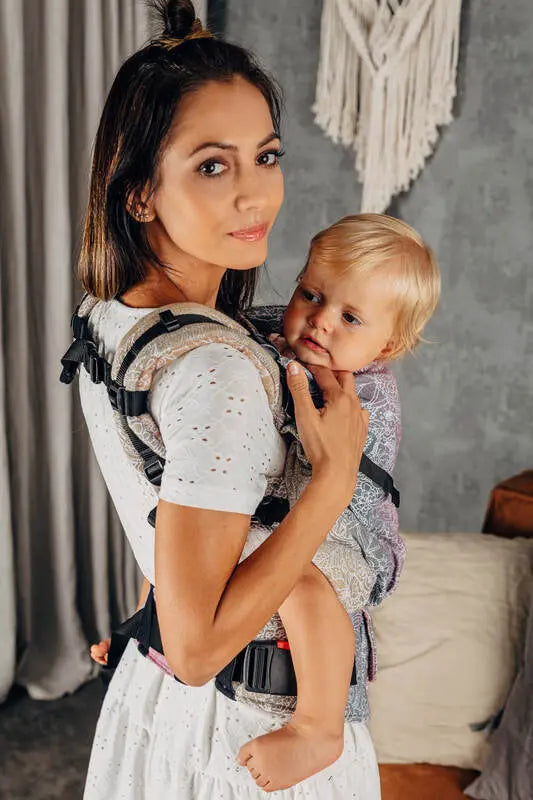 LennyPreschool Carrier, jacquard weave 100% cotton - WILD WINE - VINEYARD - Woven Baby Preschool   lenny_preschool    #